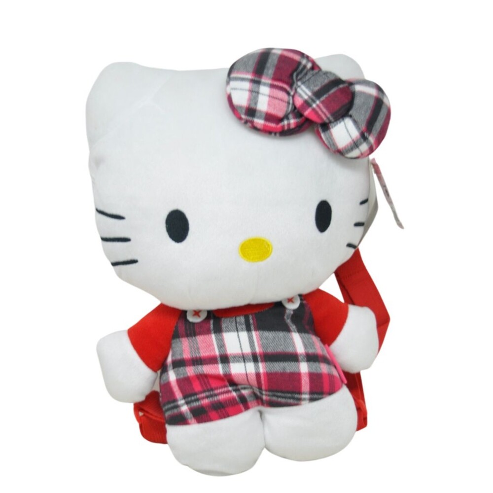 Hello Kitty Plush Backpack Bag Purse Sanrio 15" Pink White FAB Kawaii NWT